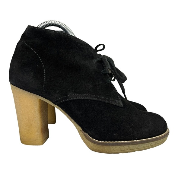 J. Crew Macalister High Heel Suede Ankle Booties Women's Black Size‎ 9 - Picture 1 of 11